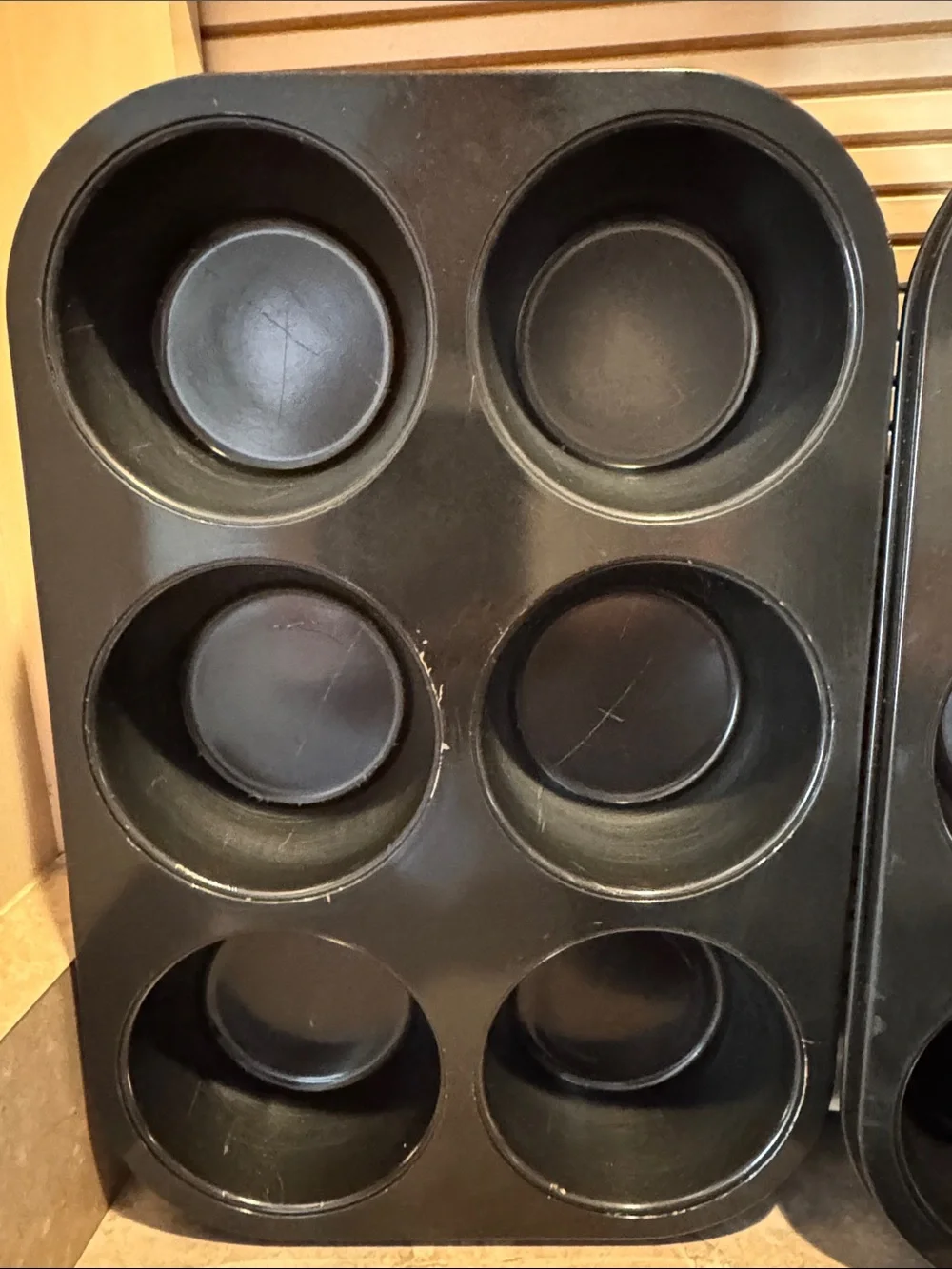 Non-Brand Black Nonstick Large Muffin Pan - Set of 4